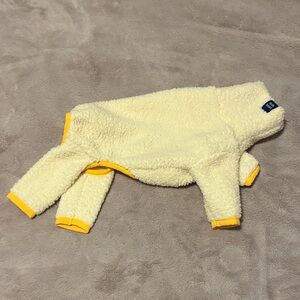 Little Beast XS Cozy Yellow-Fleece Dog Onesie Jacket